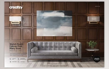 Download Stylish Room Canvas <span class='badge badge-warning'>Print</span> Mockup By creatsy5 (psd)