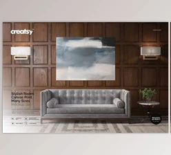 Download Stylish Room Canvas Print Mockup By creatsy5 (psd)