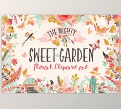 Download Sweet Garden Floral Clipart Bundle By Creativeqube Design (PNG, JPG, .Ai)