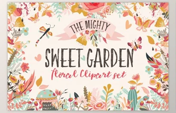 Download Sweet Garden Floral Clipart Bundle By Creativeqube Design (PNG, JPG, .Ai)