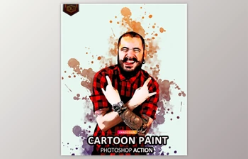 Download Cartoon Paint <span class='badge badge-warning'>Photoshop</span> Action By Ernika