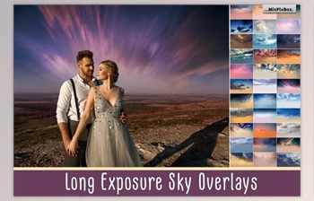 Download Long Exposure <span class='badge badge-warning'>Sky</span> Overlays By MixPixBox