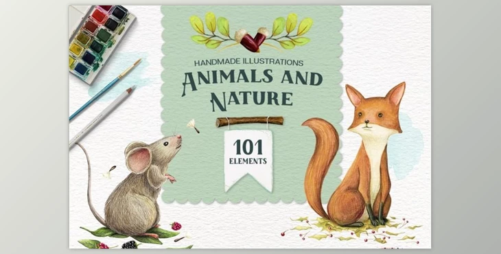 Download Animals and Nature – Design Kit By Lisa’s Balcony (PNG, JPG)