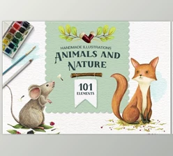 Download Animals and Nature – Design Kit By Lisa’s Balcony (PNG, JPG)
