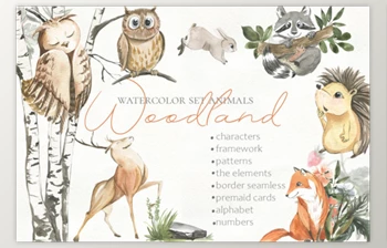 Download Woodland Animal <span class='badge badge-warning'>Watercolor</span> by laffresco04