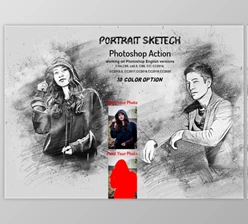 Download Portrait Sketch Photoshop Action By Studio Retouch