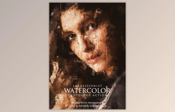 Download Impressionist Watercolor <span class='badge badge-warning'>Photoshop</span> Action By iHemalaya
