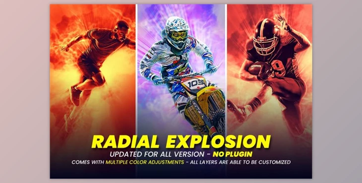 Download Radial Explosion Photoshop FX By U_Design