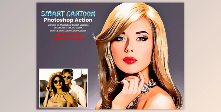 Download Smart Cartoon Photoshop Action By Studio Retouch
