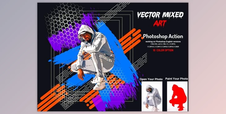 Download Vector Mixed Art Photoshop Action By Studio Retouch