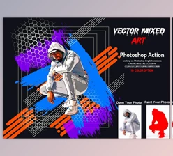 Download Vector Mixed Art Photoshop Action By Studio Retouch
