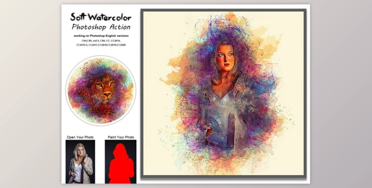 Download Soft Watercolor Photoshop Action By Studio Retouch