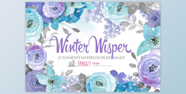 Download Floral watercolor clipart By EphrazyDesign (png, jpg)