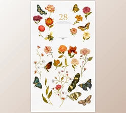 Download Flowers and Butterflies – Clipart By Singerie (PNG)