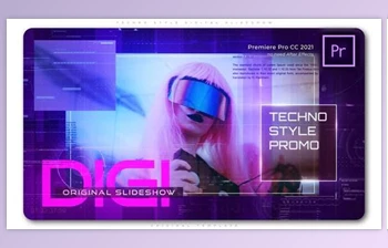 Download <span class='badge badge-warning'>Techno</span> Style Digital Slideshow (Videohive 33119940)