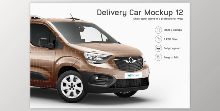 Download Delivery Car Mockup 12 CreativeMarket 6045831
