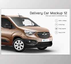 Download Delivery Car Mockup 12 CreativeMarket 6045831