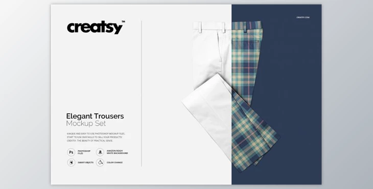 Download Elegant Trousers Mockup Set By Creatsy (psd)