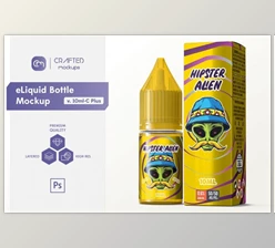 Download eLiquid Bottle Mockup v. 10ml-C Plus By Crafted Mockups (PSD)