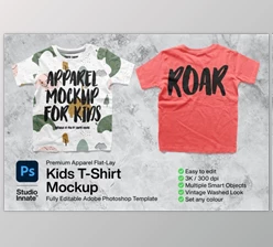 Download Kids T-shirt Mockup By Studio Innate (JPG, PSD)