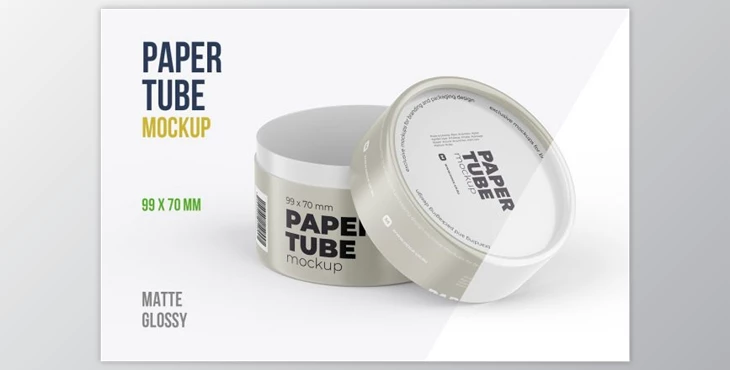 Download Opened Paper Tube Mockup 99x70mm By Mock-up.ru (PSD)