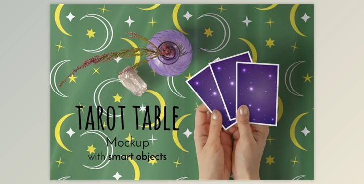 Download Tarot Cards Reading Cloth Mockups By Rose Design (PSD)