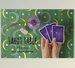 Download Tarot Cards Reading Cloth Mockups By Rose Design (PSD)