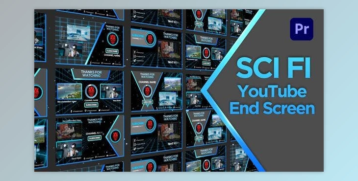 Download SCIFI Youtube End Screens (Videohive 32883997) - PR Project