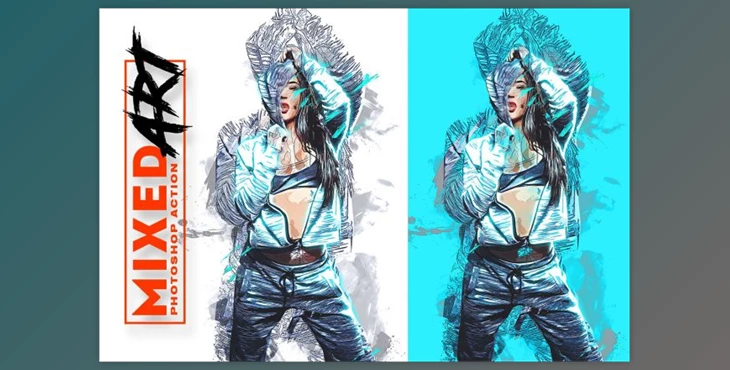 Download Mixed Art Photoshop Action By amorjesu (atn, abr, txt)