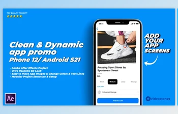 Download Dynamic & Clean App <span class='badge badge-warning'>Promo</span> Video <span class='badge badge-warning'>3D</span> Mockup (Videohive 33210732) - AE Project