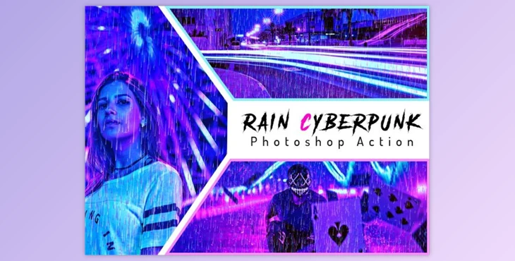 Download Rain Cyberpunk Photoshop Action By Studio Retouch