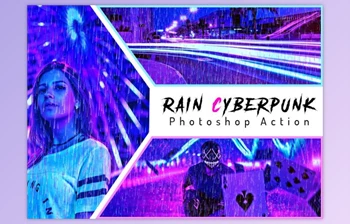 Download Rain Cyberpunk Photoshop Action By <span class='badge badge-warning'>Studio</span> Retouch