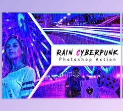 Download Rain Cyberpunk Photoshop Action By Studio Retouch