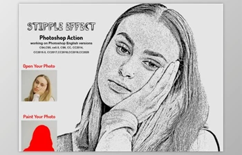 Download Stipple Effect Photoshop Action By <span class='badge badge-warning'>Studio</span> Retouch