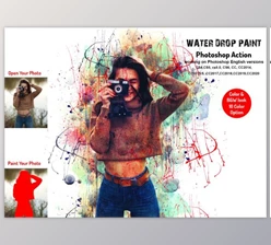 Download Water Drop Paint Photoshop Action By Studio Retouch