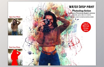 Download Water Drop Paint Photoshop Action By <span class='badge badge-warning'>Studio</span> Retouch