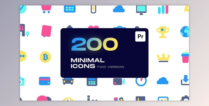 Download Minimal Animated Icons for Premiere Pro (Videohive 33238571)