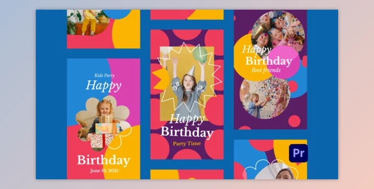 Download Kids Birthday Party Instagram Stories for Premiere Pro (Videohive 33238158)