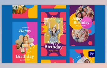 Download <span class='badge badge-warning'>Kids</span> Birthday Party Instagram Stories for Premiere Pro (Videohive 33238158)