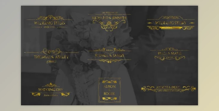 Download Gold Wedding Titles (Videohive 33220882) - PR Project