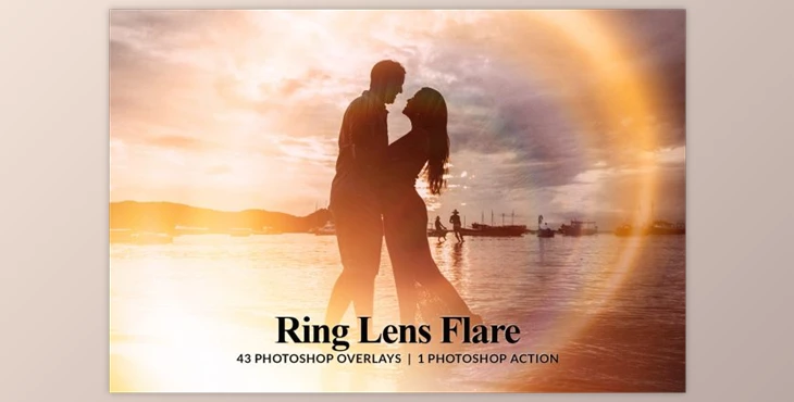 Download 43 Ring Lens Flare Overlays & Photoshop Action By walllow (JPG, ATN)
