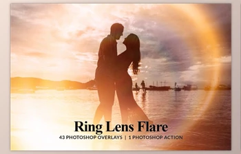 Download 43 Ring Lens Flare <span class='badge badge-warning'>Overlays</span> & Photoshop Action By walllow (JPG, ATN)