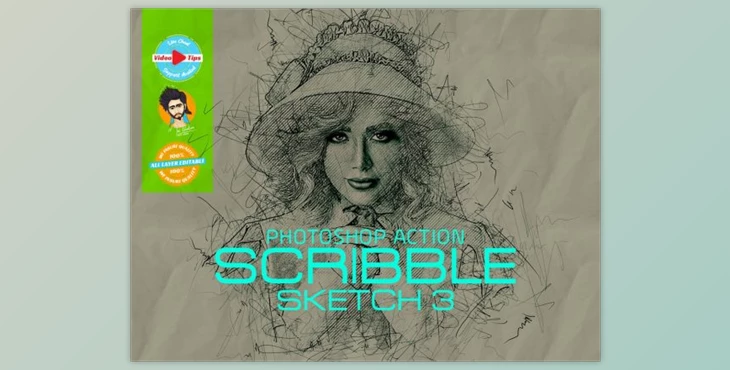 Download Scribble Sketch Photoshop Action By MRI STUDIO