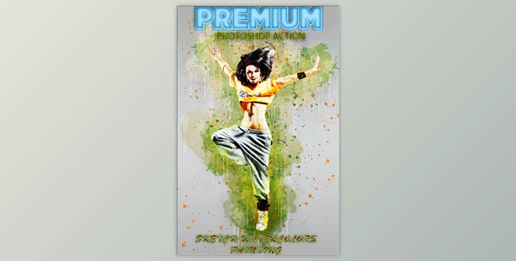 Download Watercolor Sketch Painting Photoshop Action By RedFX1 (ABR, ATN)