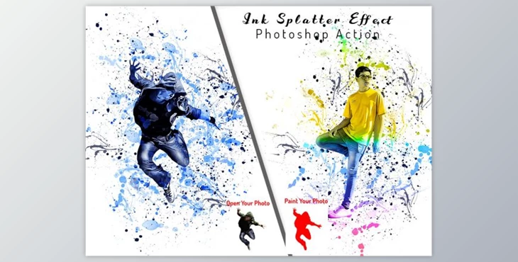 Download Ink Splatter Effect PS Action By Studio Retouch