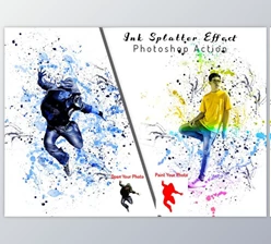 Download Ink Splatter Effect PS Action By Studio Retouch