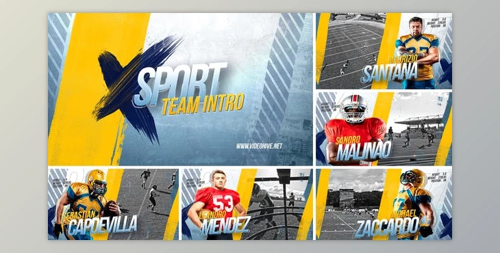 Download Sport Team Intro 3 - Player Profile (Videohive 32013340) - AE Project