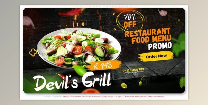 Download Devils Grill Menu Promo (Videohive 33306024) - AE Project