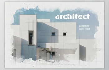 Download Architect Watercolor Photo Effect By <span class='badge badge-warning'>Design</span> Squad