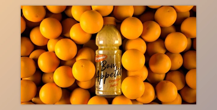 Download Orange Juice Bottle Label Mockup 4K (Videohive 30169025) - AE Project
